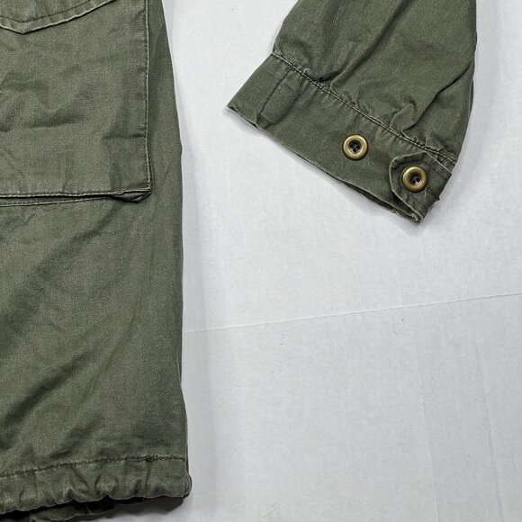 Free People We The Free Utility Parka Faux Fur-Trimmed Boho Olive Jacket L NWOT - Picture 9 of 14